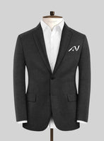 Italian Turna Dark Gray Flannel Jacket - StudioSuits