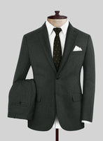 Italian Turna Dark Green Flannel Suit - StudioSuits
