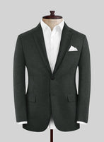 Italian Turna Dark Green Flannel Suit - StudioSuits