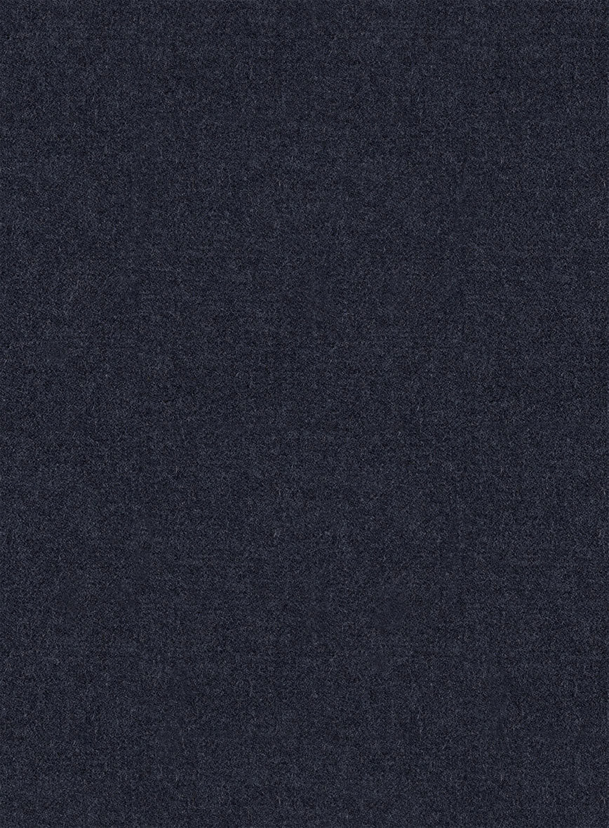 Italian Turna Dark Navy Flannel Jacket - StudioSuits