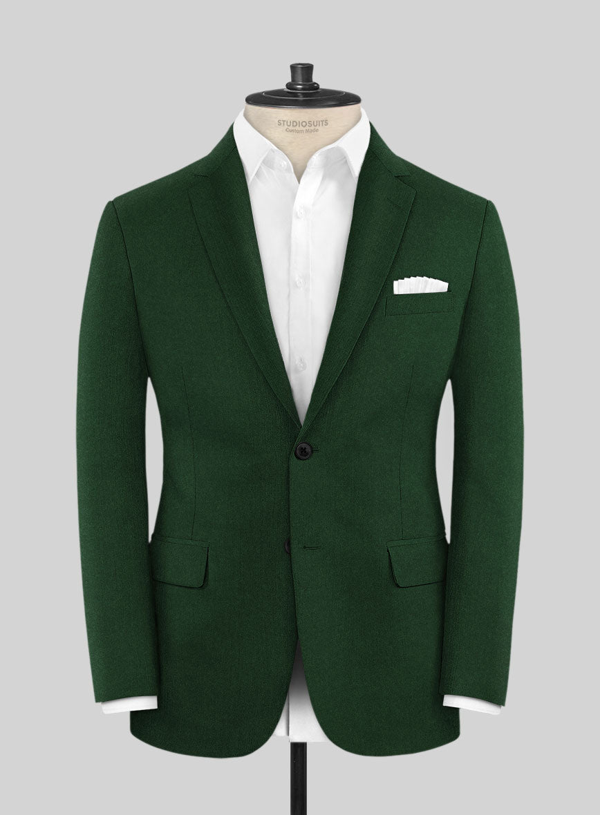 Italian Turna Green Flannel Jacket - StudioSuits