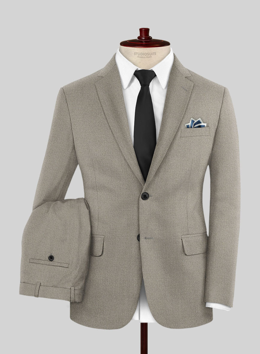 Italian Turna Light Brown Flannel Suit - StudioSuits