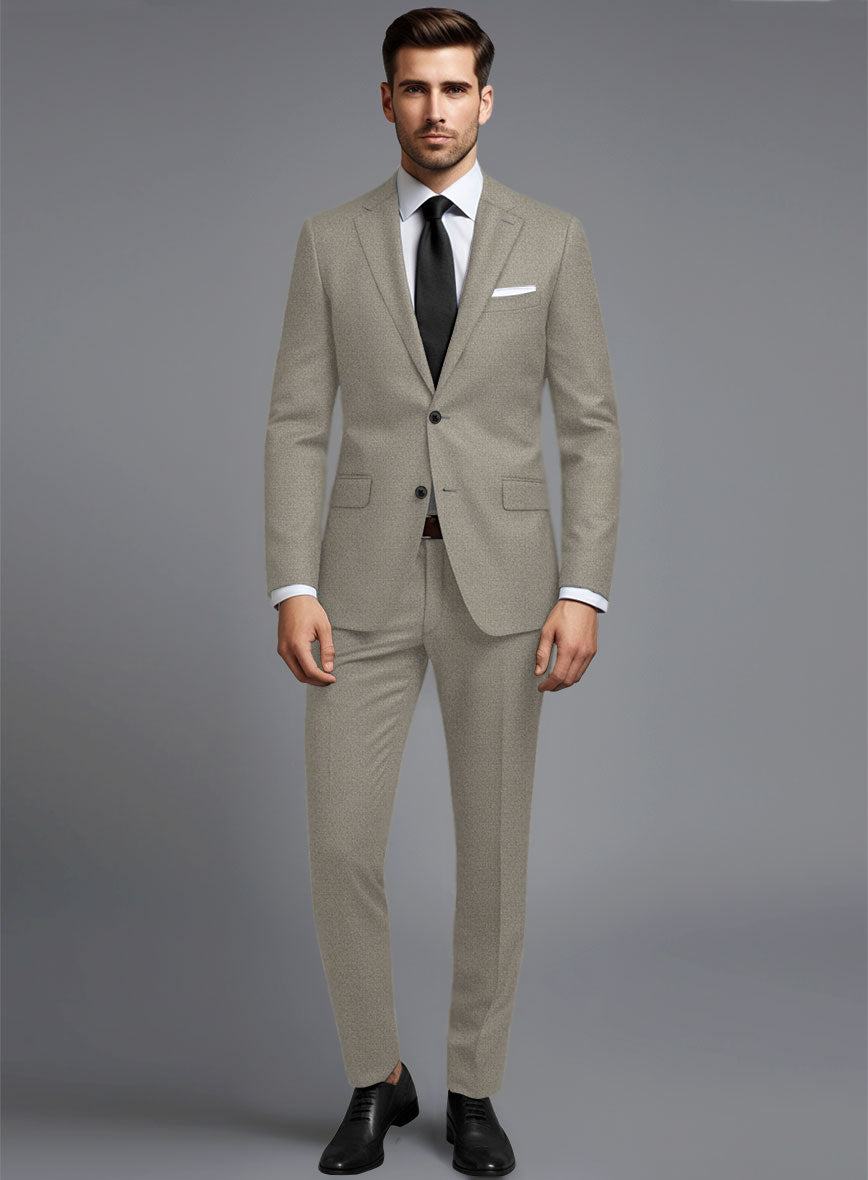 Italian Turna Light Brown Flannel Suit – StudioSuits