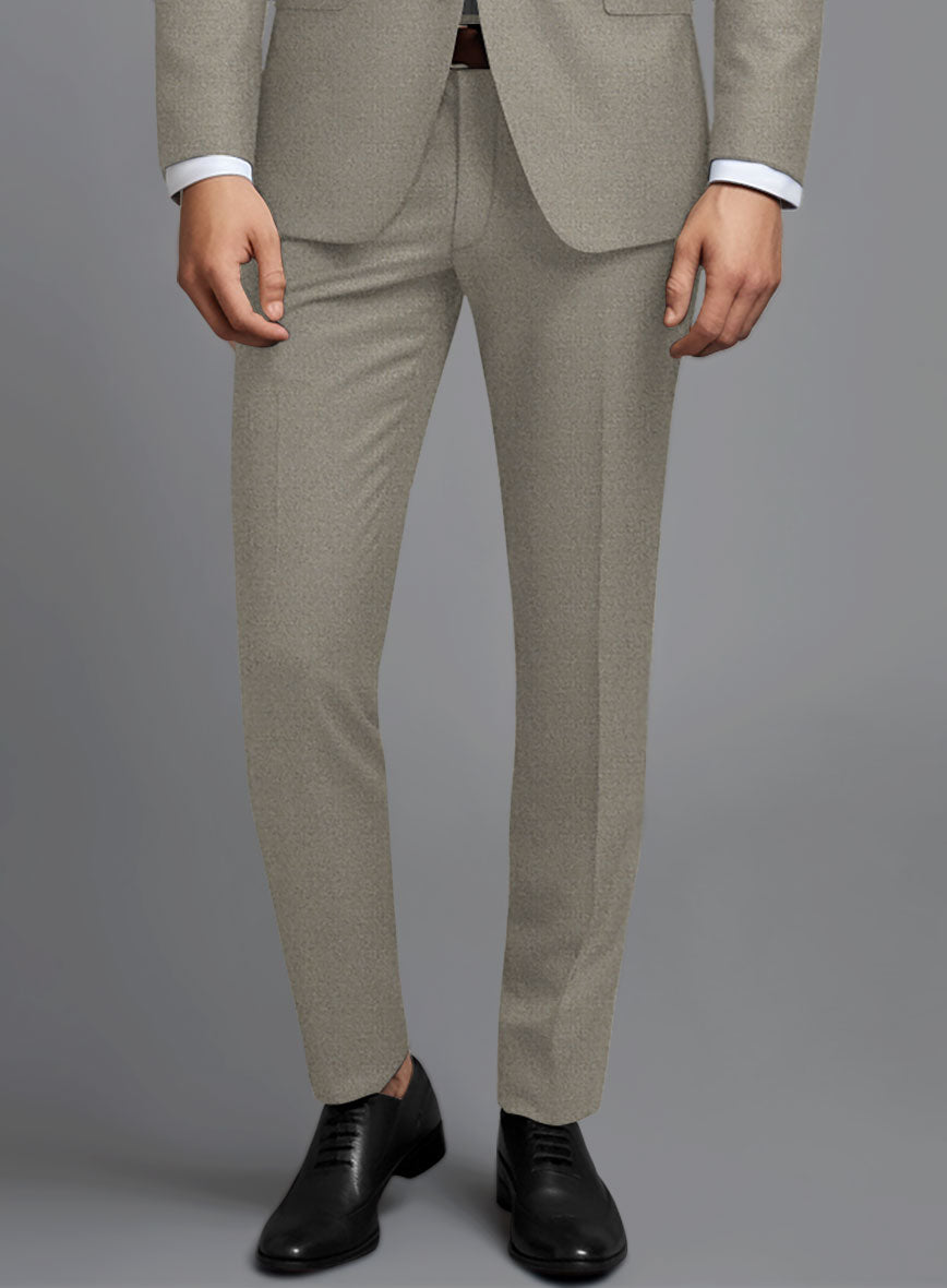 Italian Turna Light Brown Flannel Suit - StudioSuits