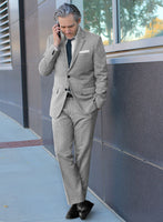 Italian Turna Light Gray Flannel Suit - StudioSuits