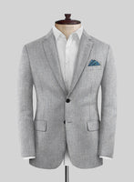 Italian Turna Light Gray Flannel Suit - StudioSuits