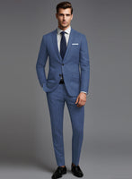 Italian Turna Paris Blue Flannel Suit - StudioSuits