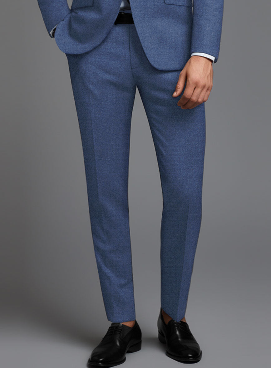 Italian Turna Paris Blue Flannel Suit - StudioSuits