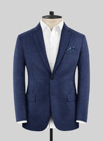 Italian Turna Persian Blue Flannel Jacket - StudioSuits
