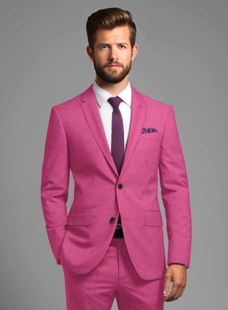 Italian Turna Pink Flannel Jacket - StudioSuits