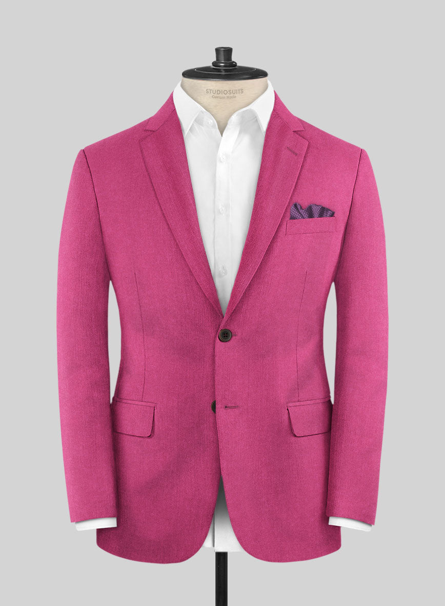Italian Turna Pink Flannel Jacket - StudioSuits