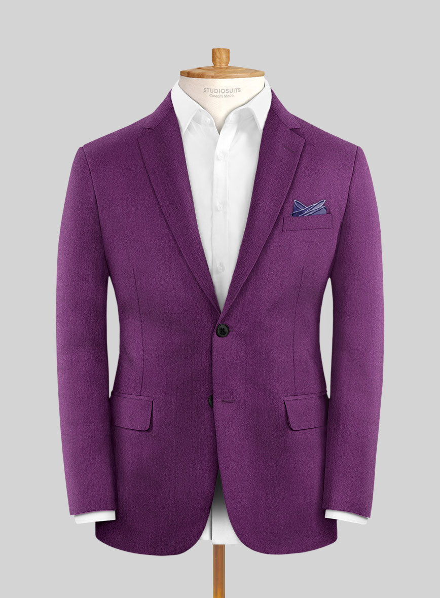 Italian Turna Purple Flannel Jacket - StudioSuits