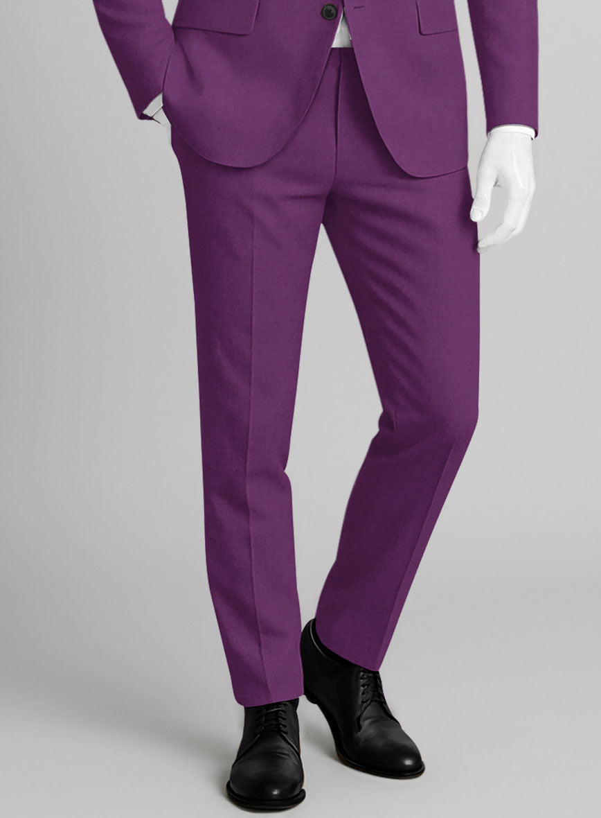 Italian Turna Purple Flannel Pants - StudioSuits