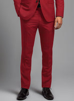 Italian Turna Red Flannel Pants - StudioSuits