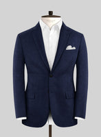 Italian Turna Royal Blue Flannel Jacket - StudioSuits