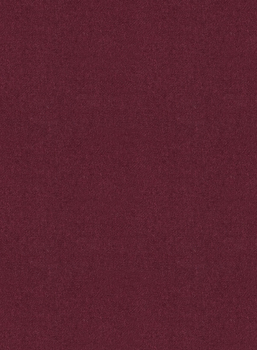 Italian Turna Wine Flannel Jacket - StudioSuits