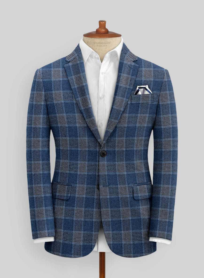 Italian Vincenzo Check Tweed Jacket - StudioSuits