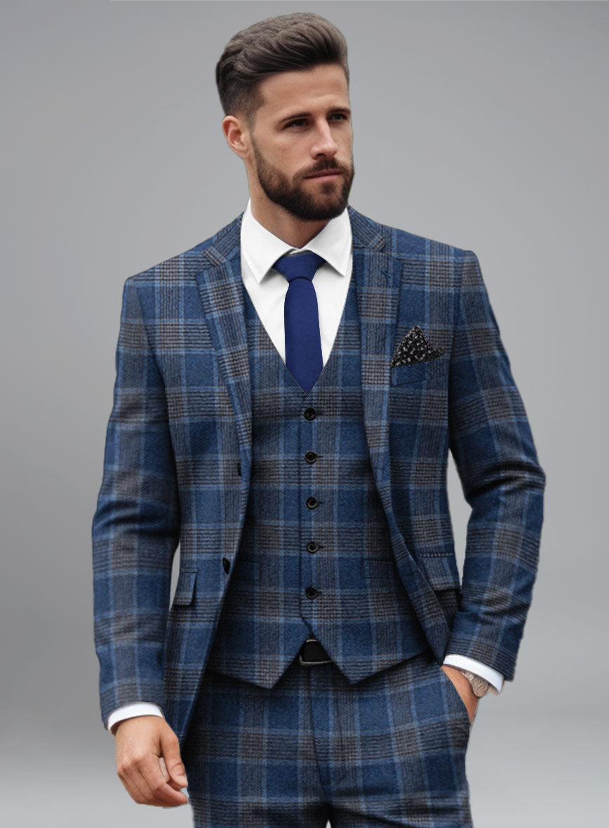 Italian Vincenzo Check Tweed Jacket - StudioSuits