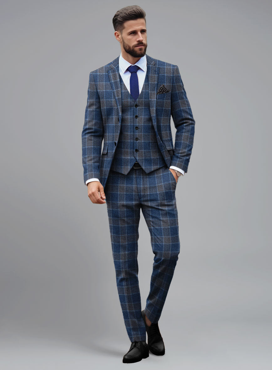 Italian Vincenzo Check Tweed Suit - StudioSuits