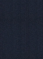 Italian Wide Herringbone Blue Tweed Pants - StudioSuits