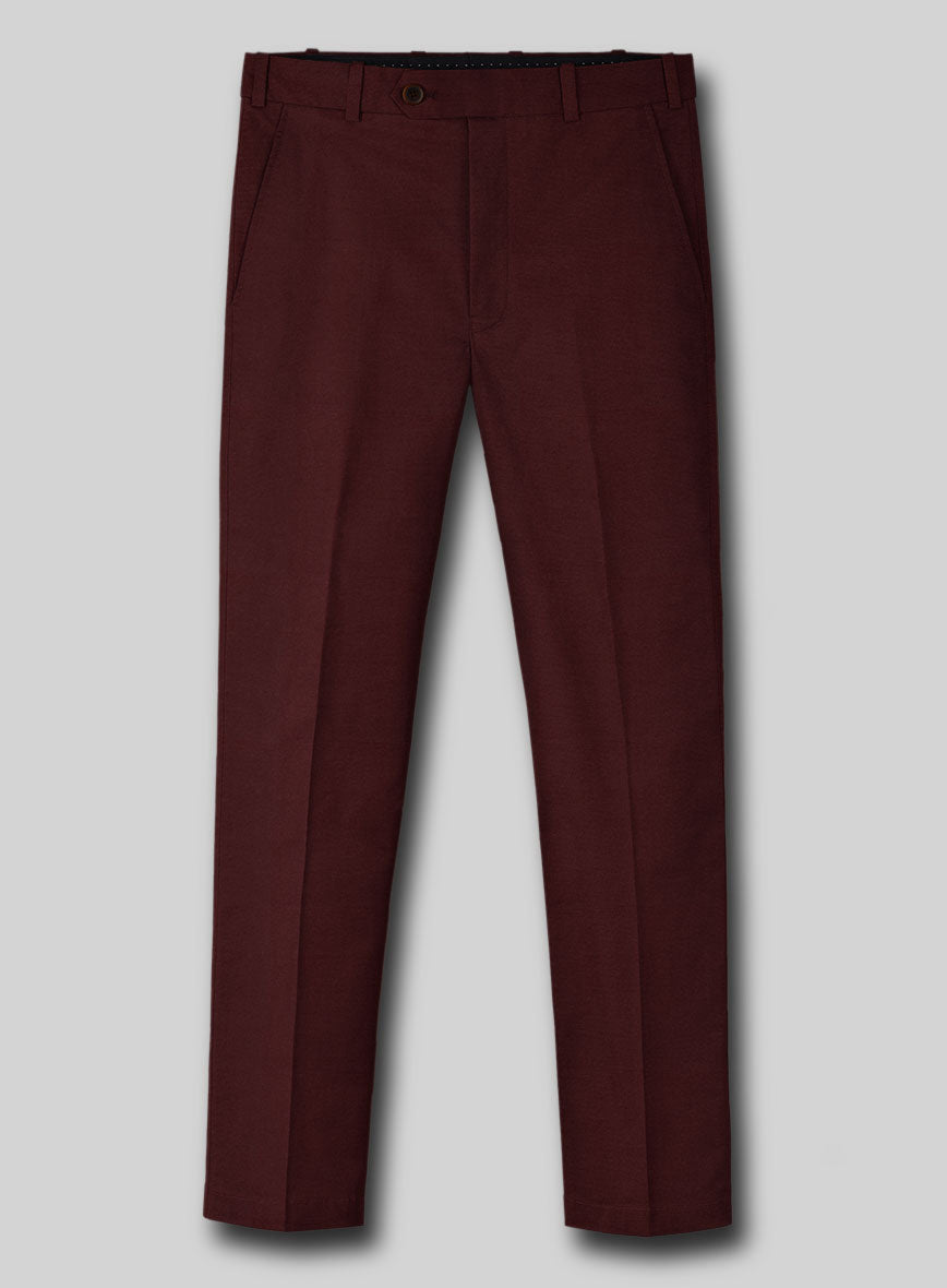 Italian Wine Cotton Stretch Suit - StudioSuits