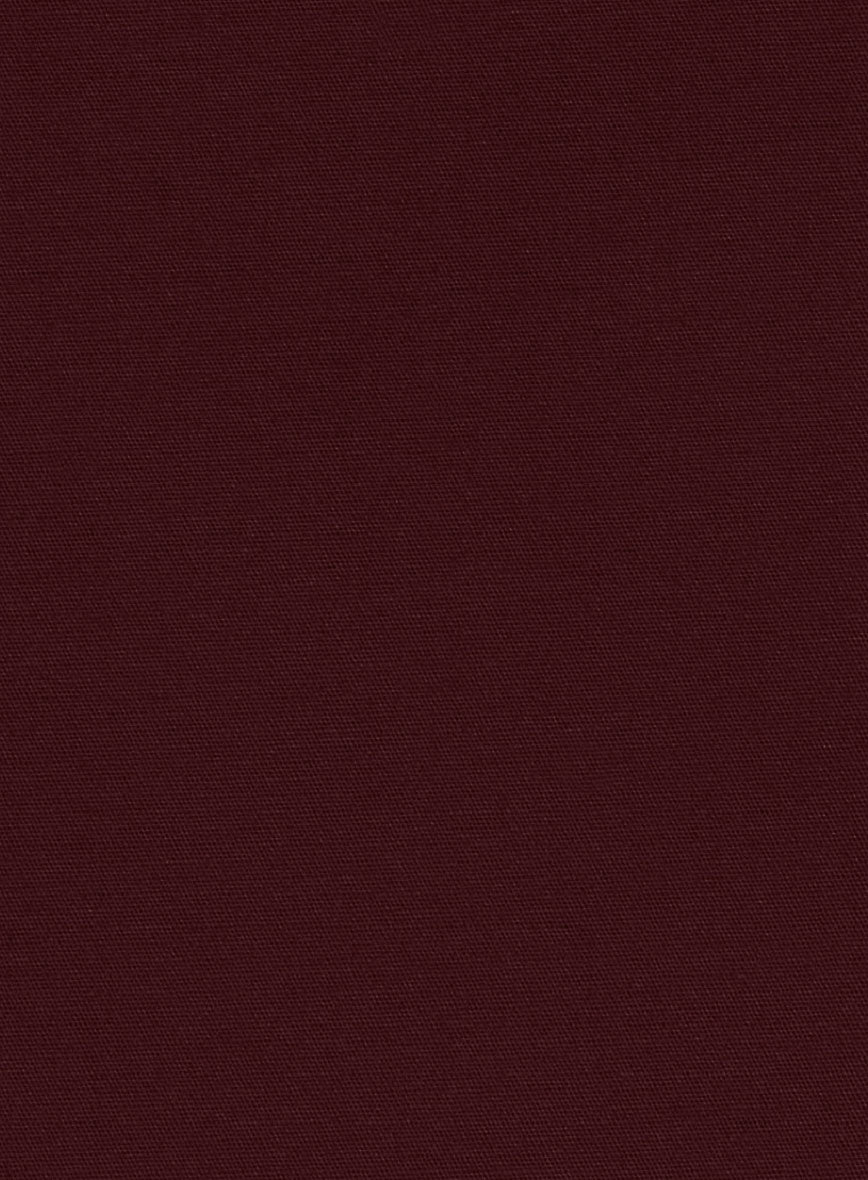 Italian Wine Cotton Stretch Pants - StudioSuits