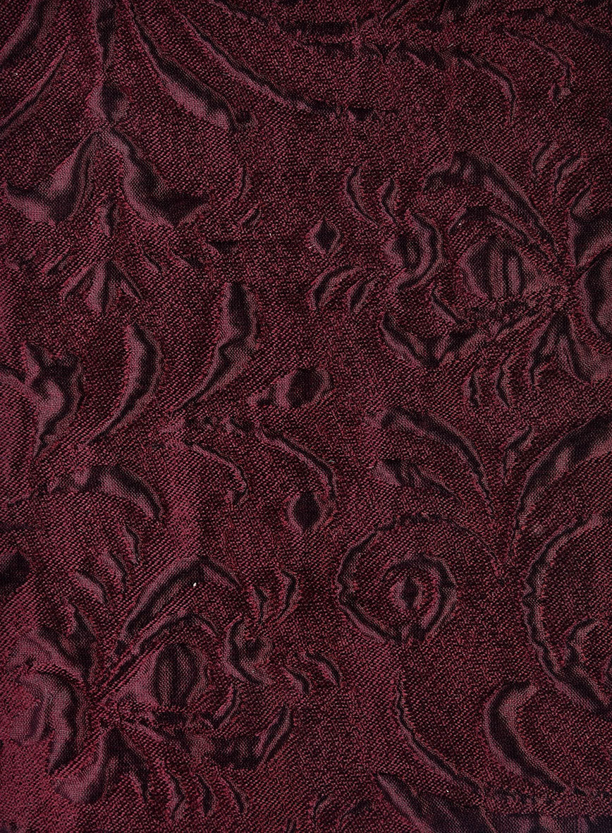 Italian Wine Ornate Tuxedo Jacket - StudioSuits