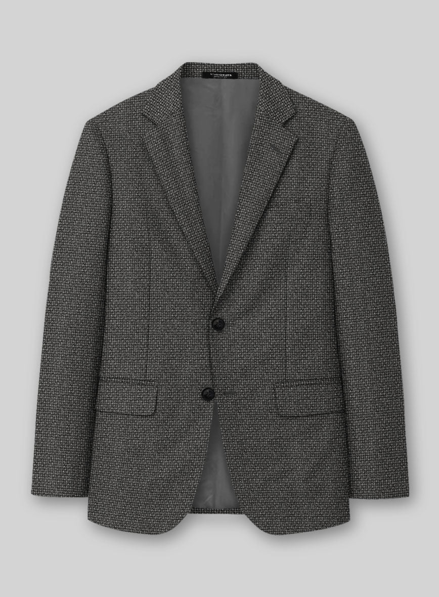 Italian Wool Basket Weave Zanetti Jacket - StudioSuits