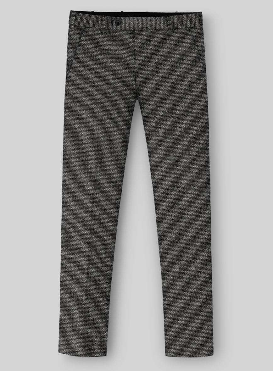 Italian Wool Basket Weave Zanetti Pants - StudioSuits