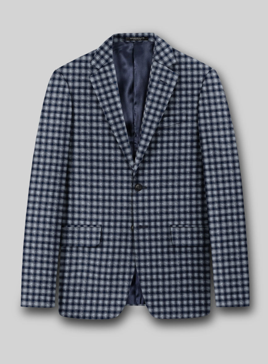 Italian Wool Brezza Crest Seersucker Jacket - StudioSuits