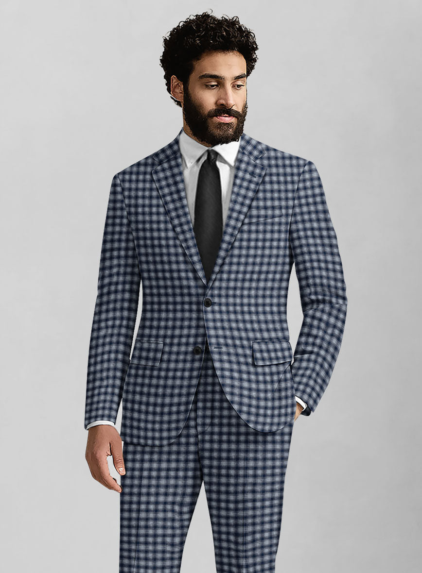 Italian Wool Brezza Crest Seersucker Jacket - StudioSuits
