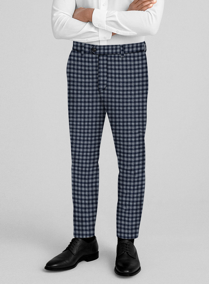 Italian Wool Brezza Crest Seersucker Pants - StudioSuits