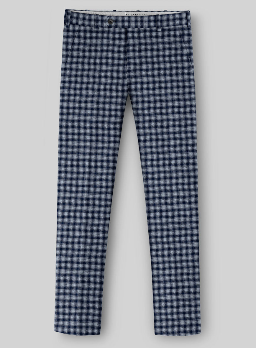 Italian Wool Brezza Crest Seersucker Pants - StudioSuits