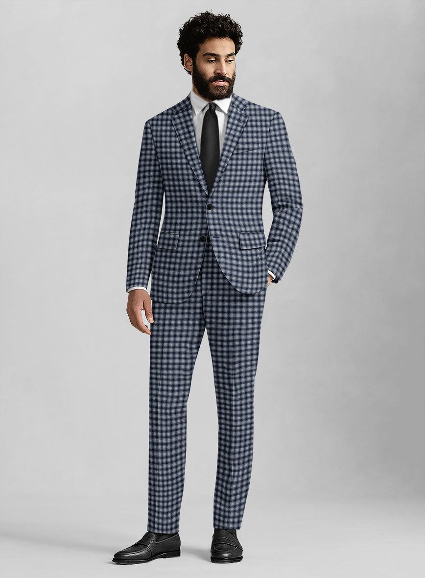 Italian Wool Brezza Crest Seersucker Suit - StudioSuits