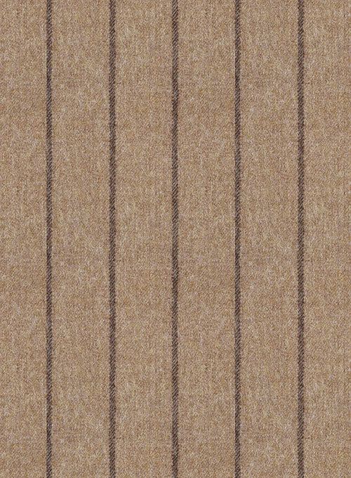 Italian Wool Cashmere Brown Stripe Jacket - StudioSuits