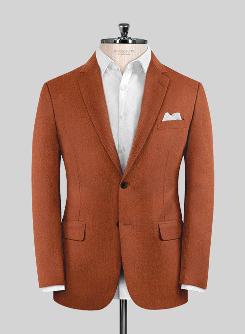 Italian Wool Cashmere Ginger Orange Suit - StudioSuits