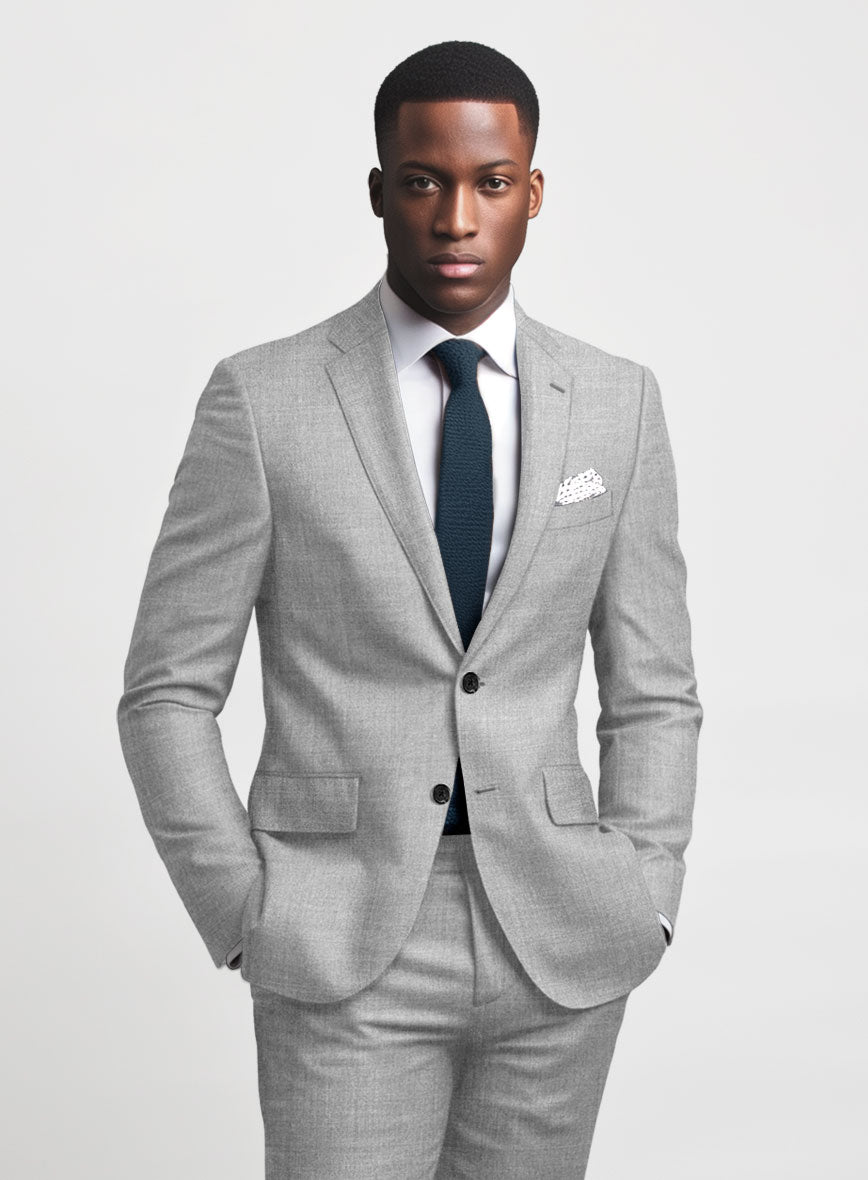 Italian Wool Cashmere Harbour Gray Suit - StudioSuits
