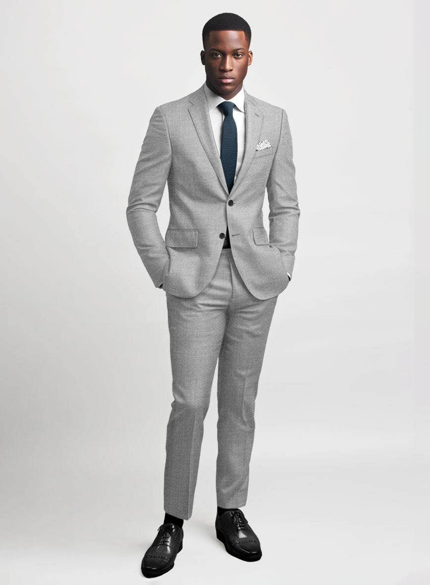 Italian Wool Cashmere Harbour Gray Suit - StudioSuits