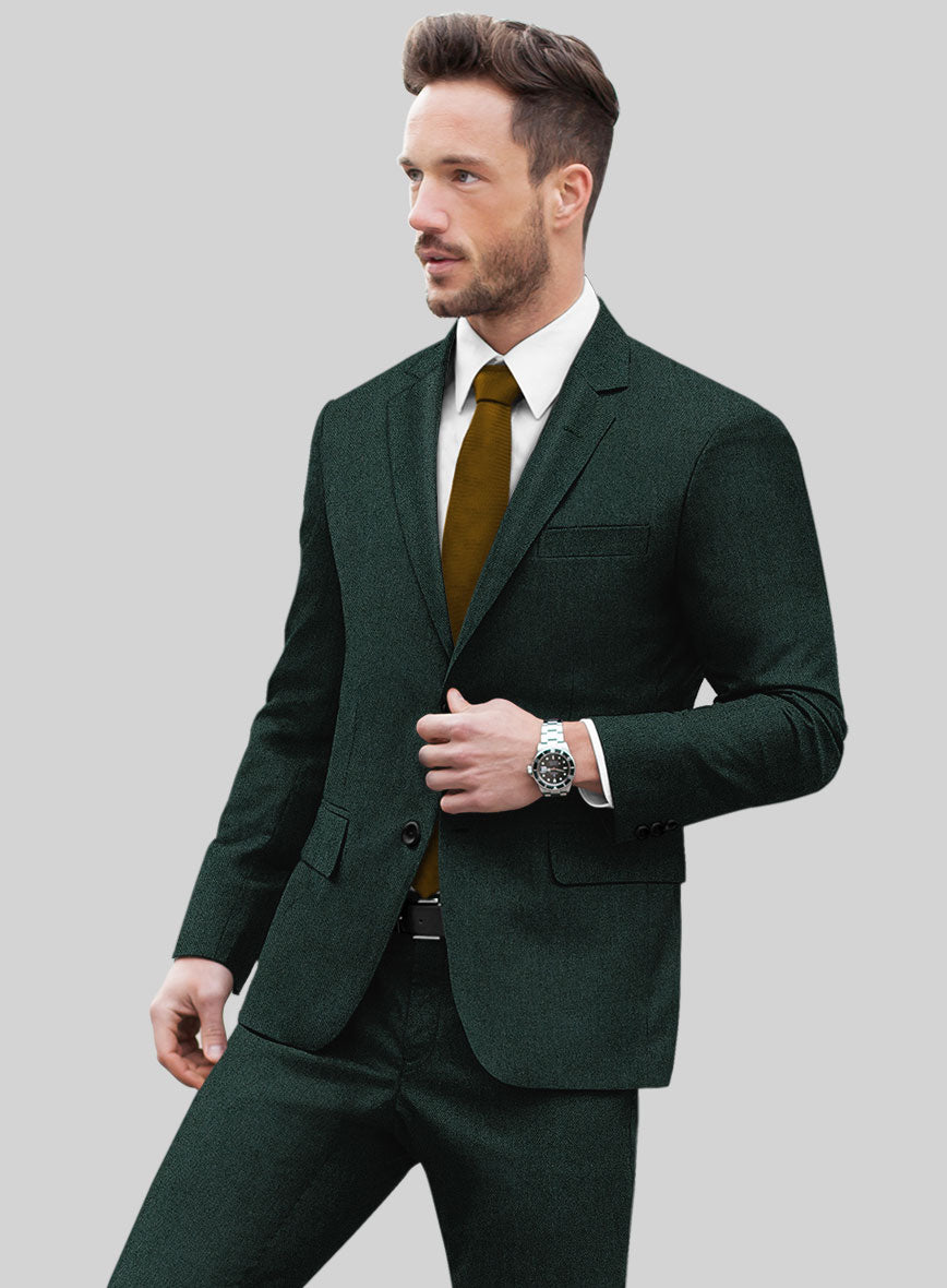 Italian Wool Cashmere Martini Green Jacket - StudioSuits