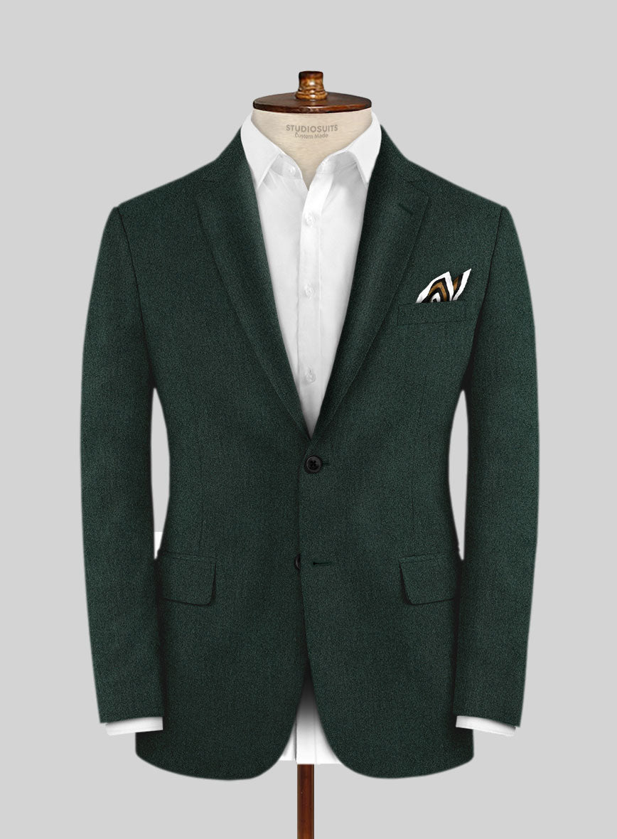 Italian Wool Cashmere Martini Green Jacket - StudioSuits