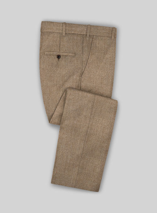 Italian Wool Cashmere Taupe Beige Pants - StudioSuits