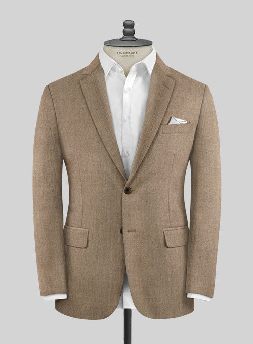 Italian Wool Cashmere Taupe Beige Suit - StudioSuits