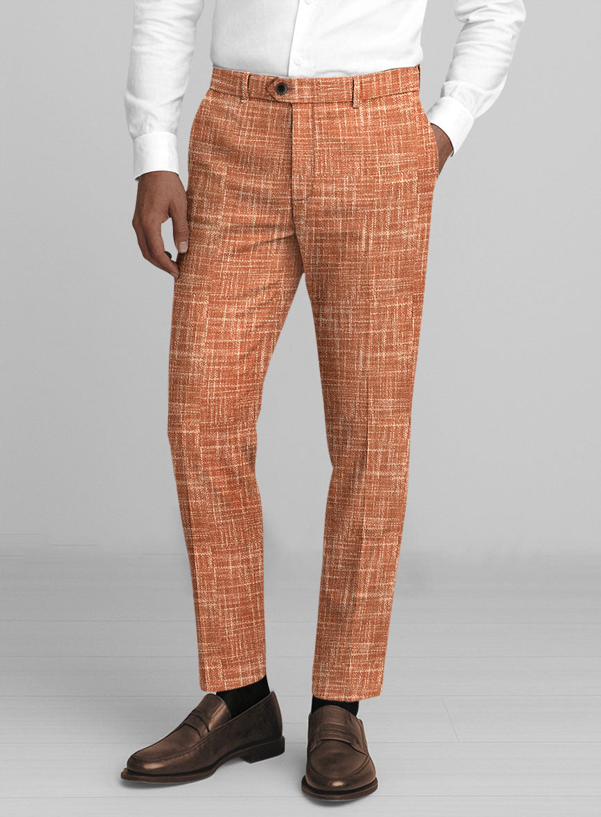 Italian Wool Cotton Silk Lycra Bracino Pants - StudioSuits