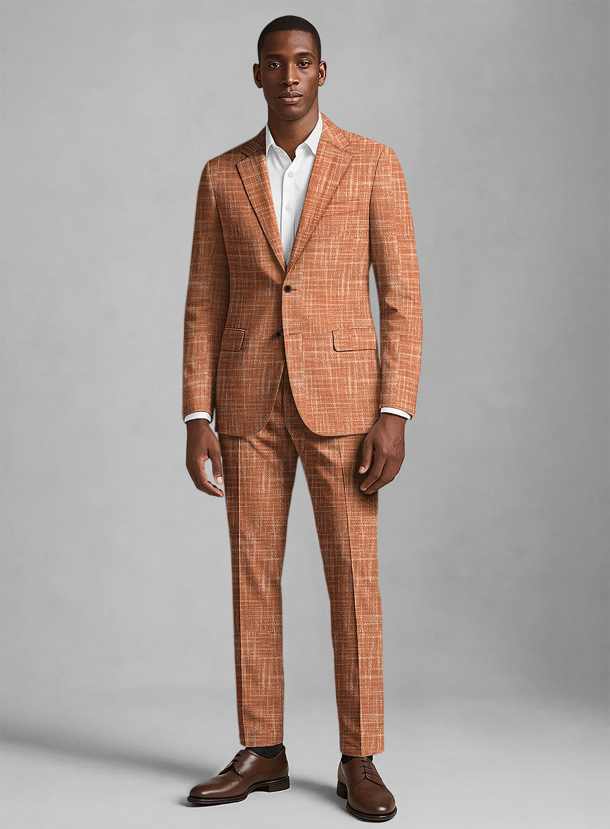 Italian Wool Cotton Silk Lycra Bracino Suit - StudioSuits