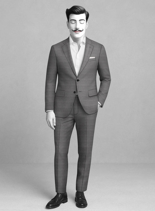 Italian Wool Greylon Suit
