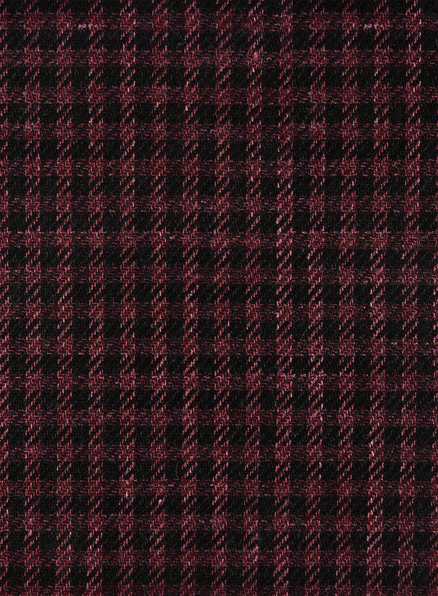 Italian Wool Linen Cashmere Figaro Houndstooth Pants - StudioSuits