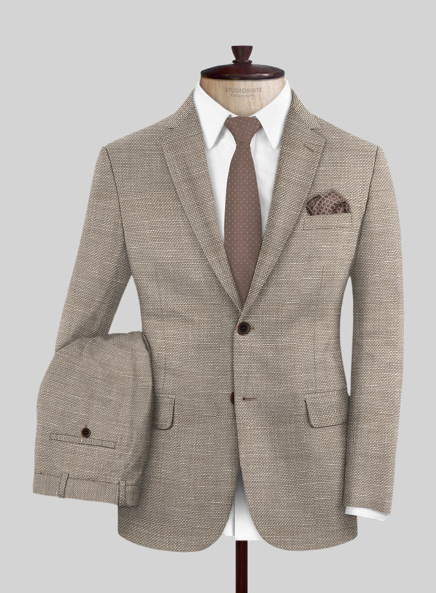 Italian Wool Linen Silk Lycra Erasmo Suit - StudioSuits