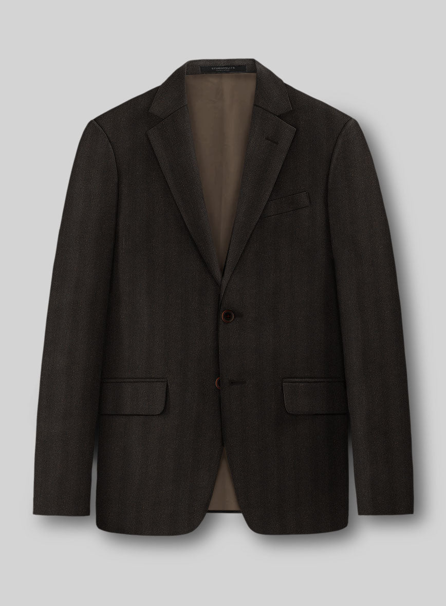 Italian Wool Linen Silk Ciagi Jacket - StudioSuits