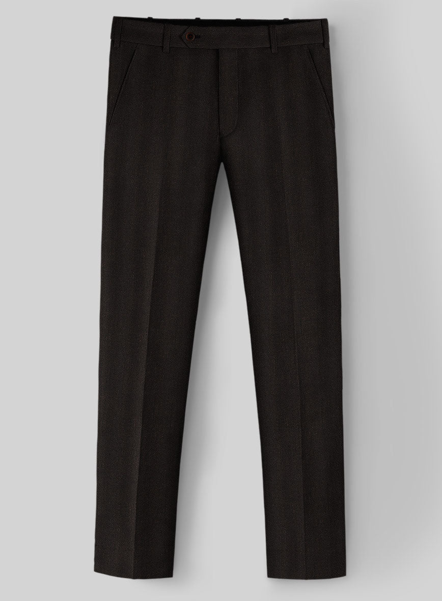 Italian Wool Linen Silk Ciagi Pants - StudioSuits
