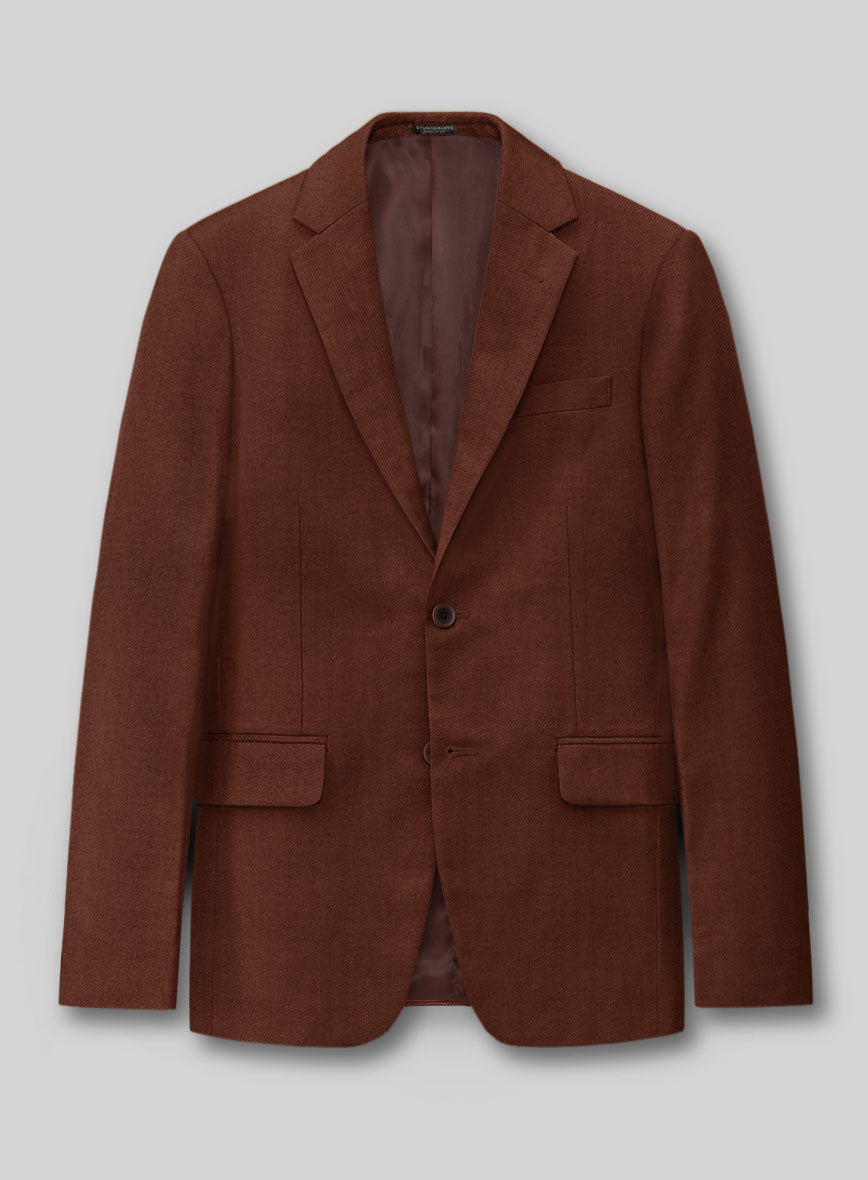 Italian Wool Marrone Jacket - StudioSuits